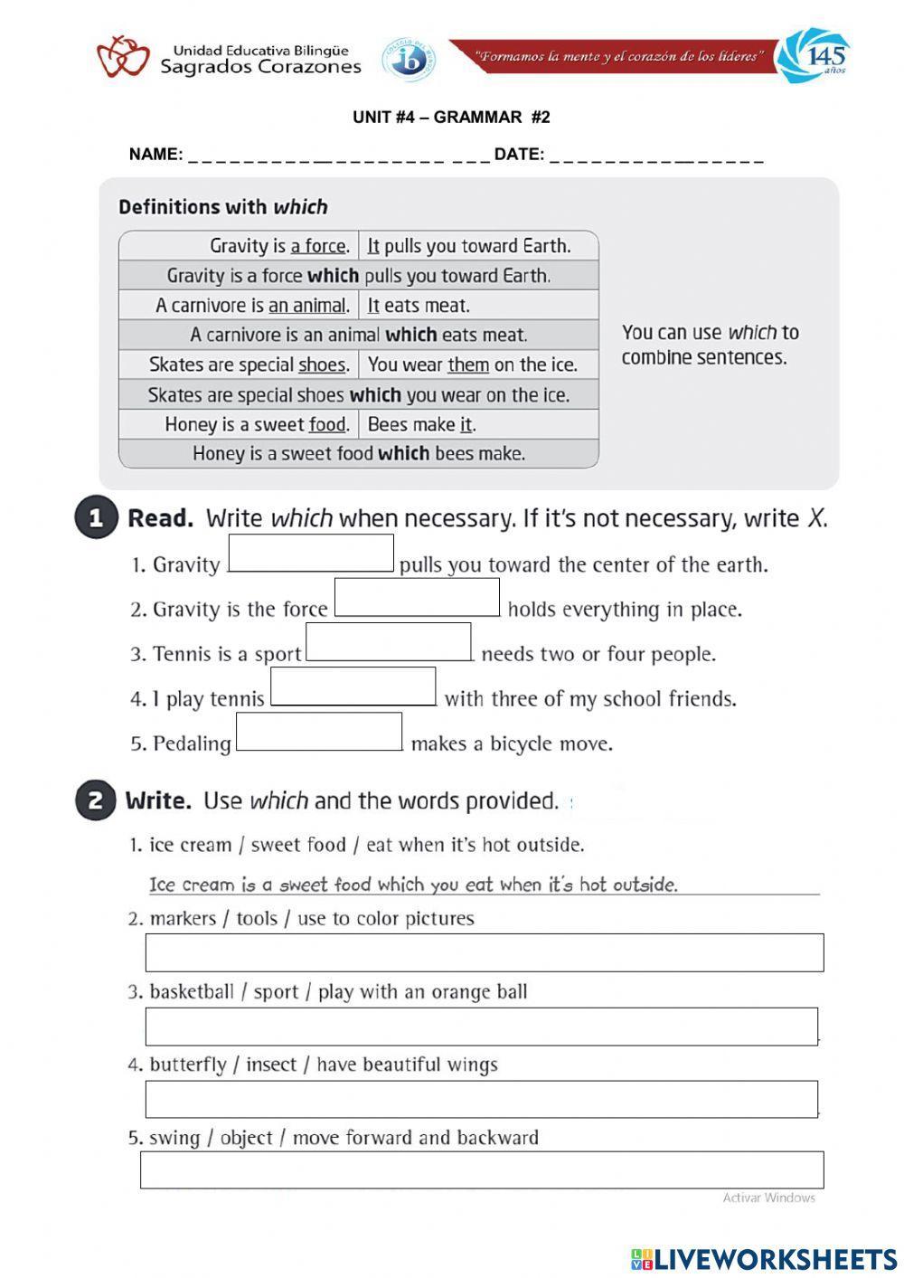 Relative Clause which