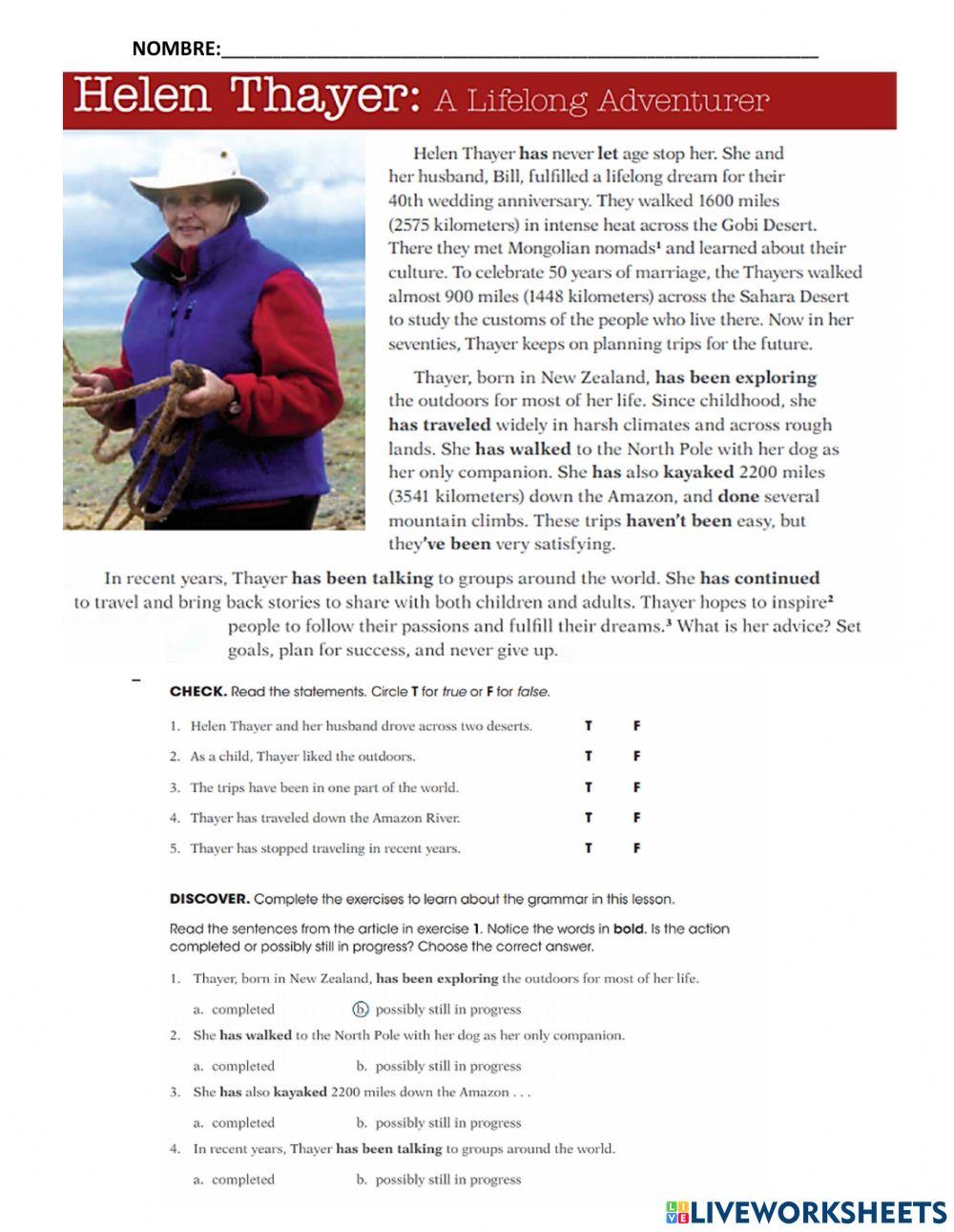 A life long adventurer