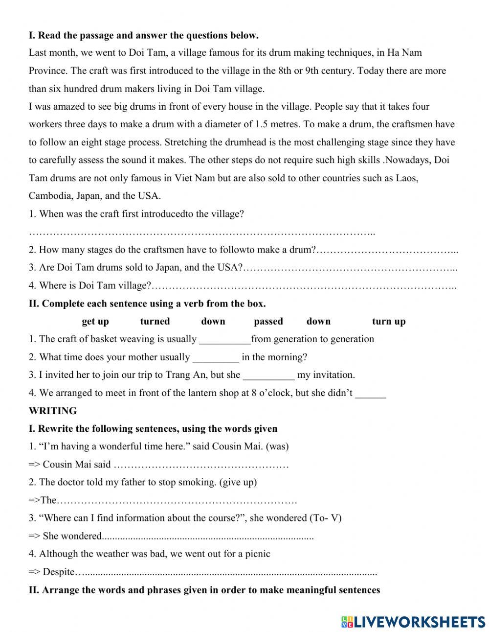 E9 - revision unit 1 2 3