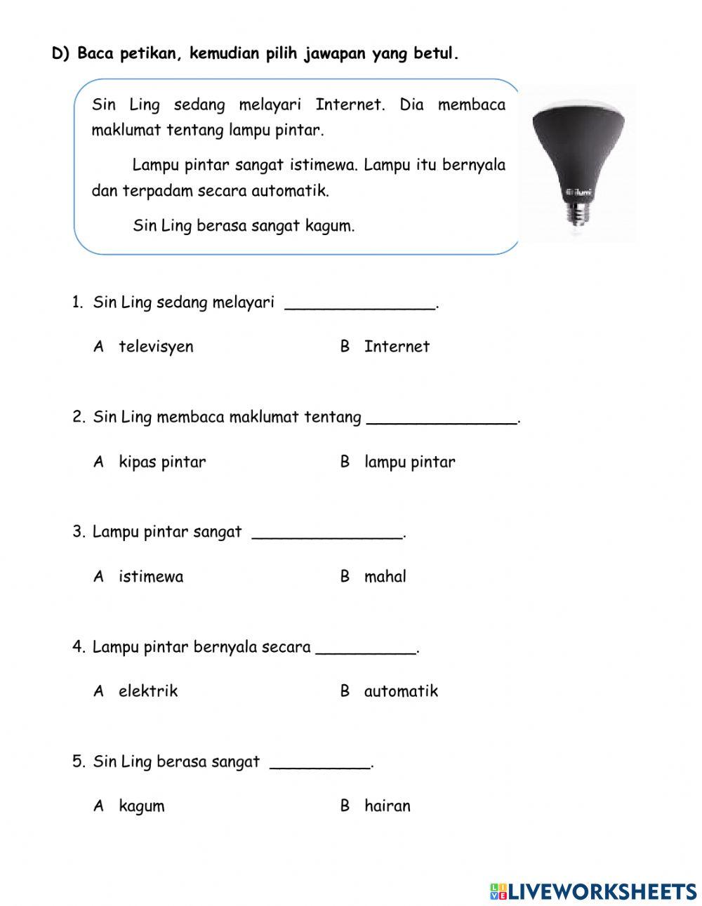Pentaksiran Bahasa Melayu Tahun 1
