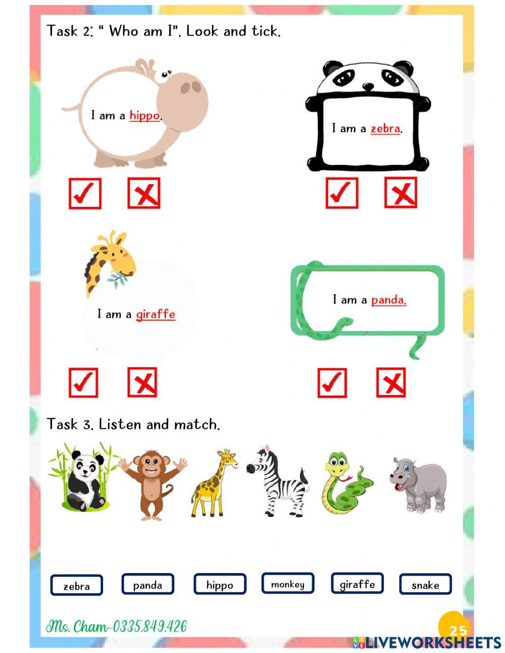 Unit 6: zoo animals- lesson 1