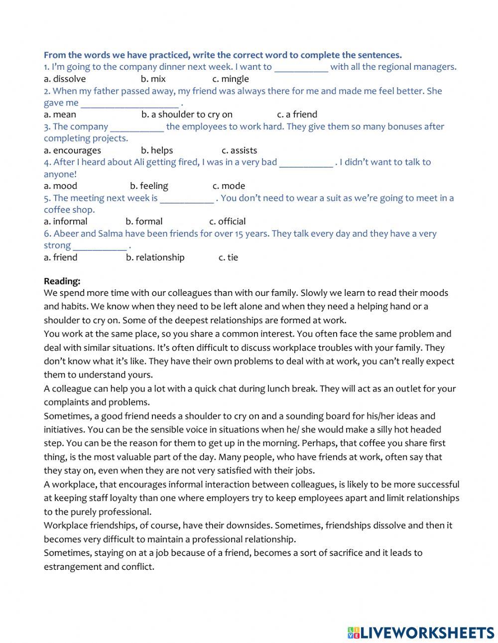 103 T7: Interpersonal skills 2