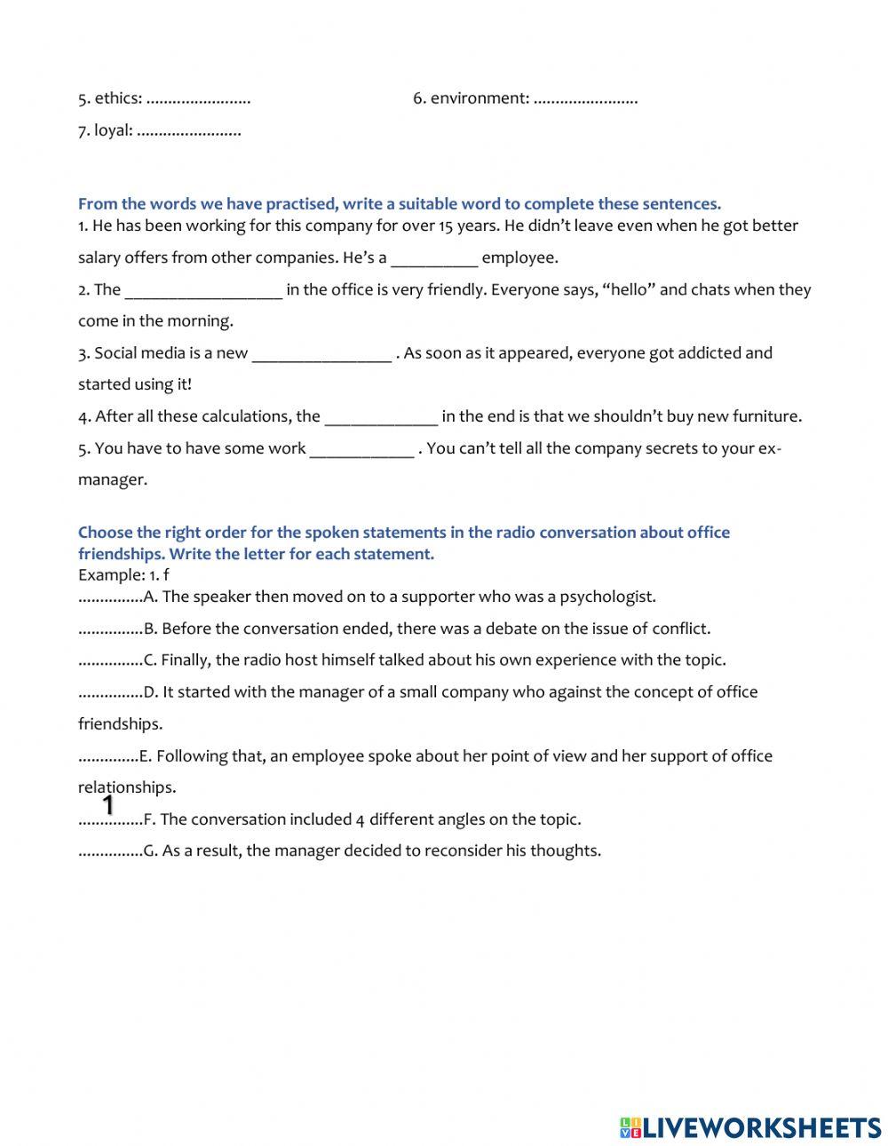 103 T7: Interpersonal skills 2