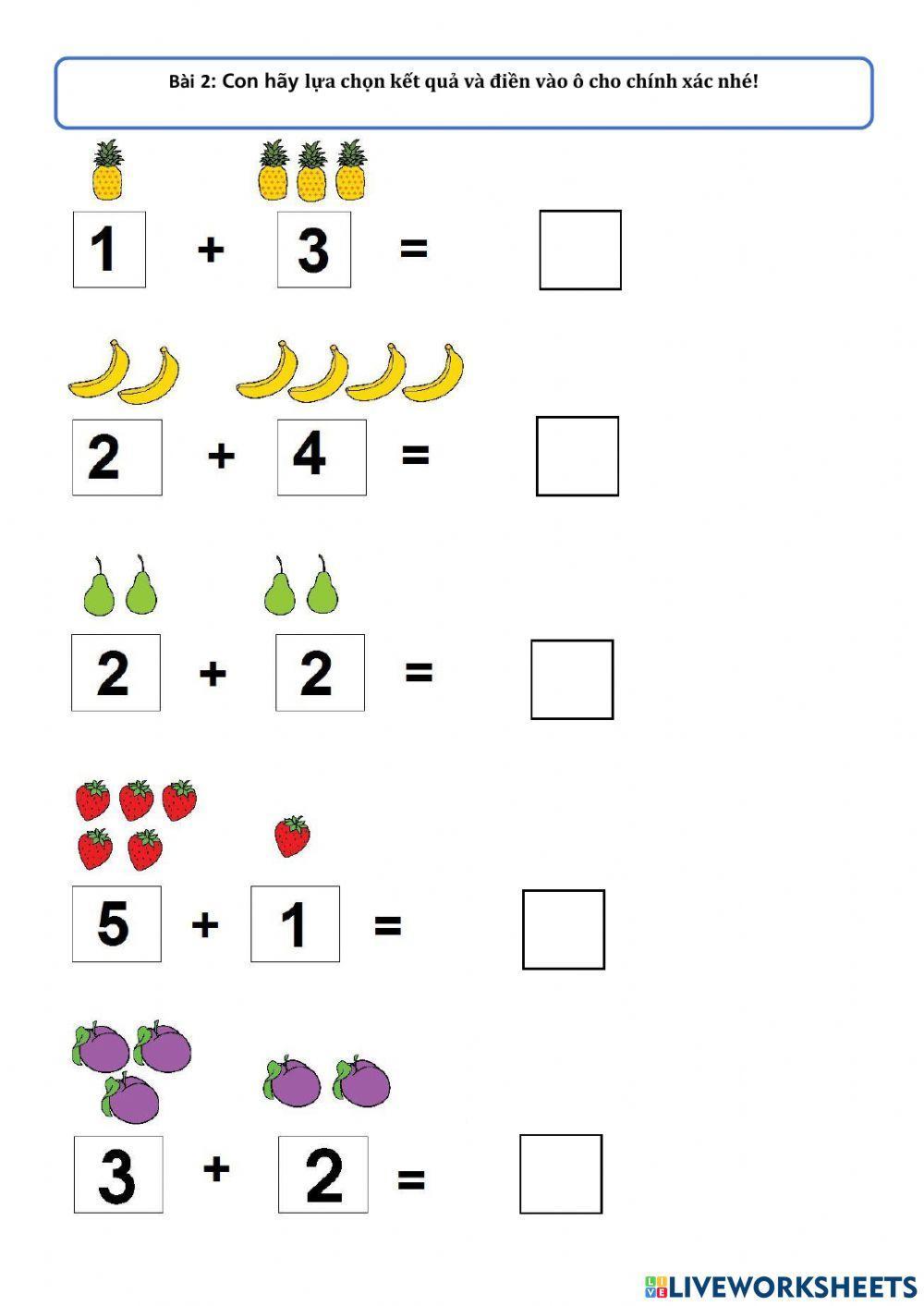 Phiếu bài tập toán tổng hợp cho trẻ 5 tuổi