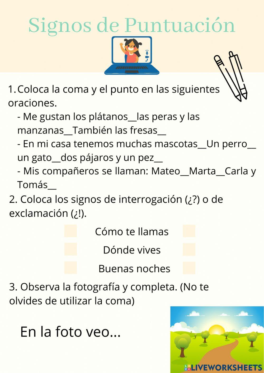 Los signos de puntuación