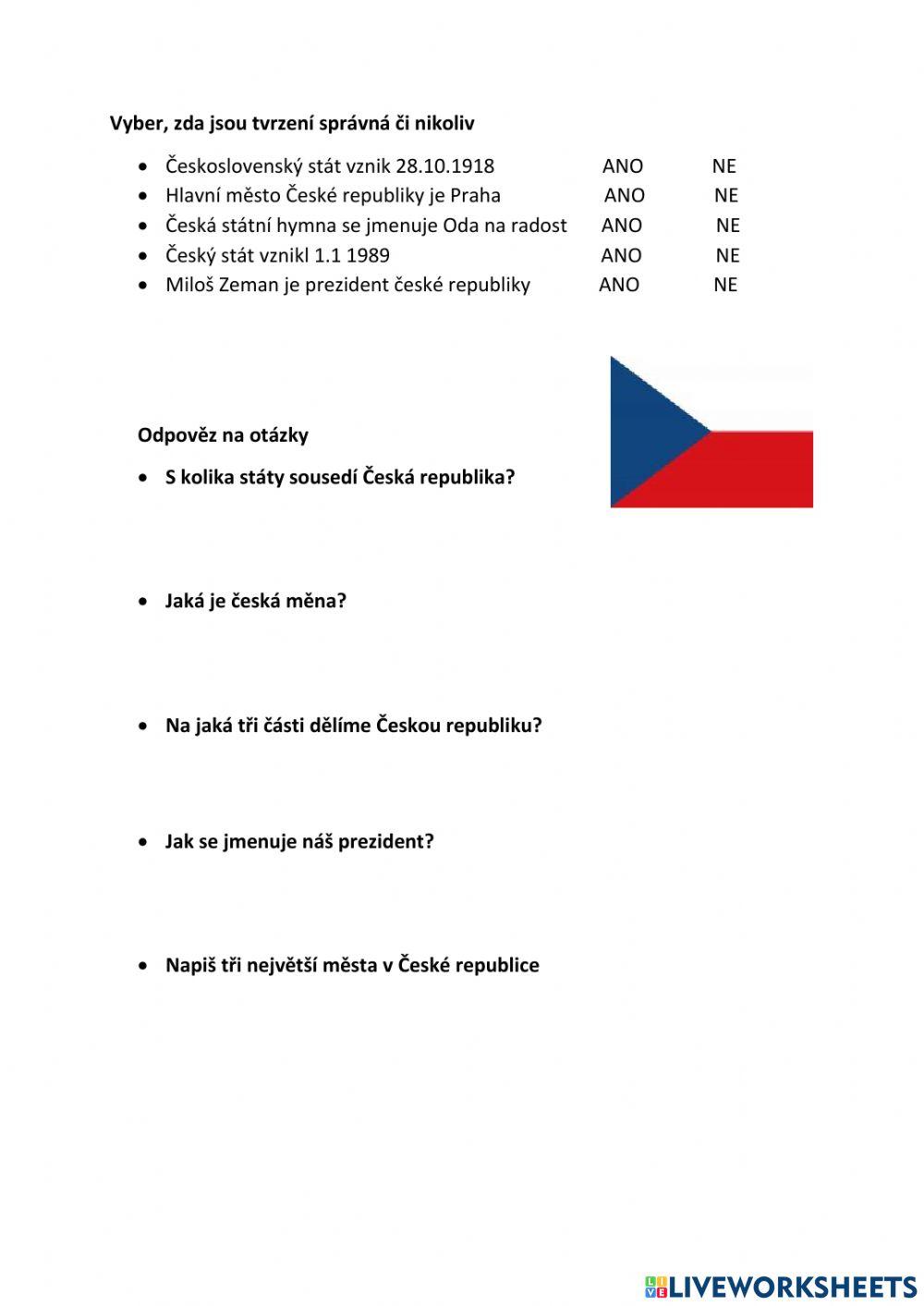Pracovní list- Česká republika