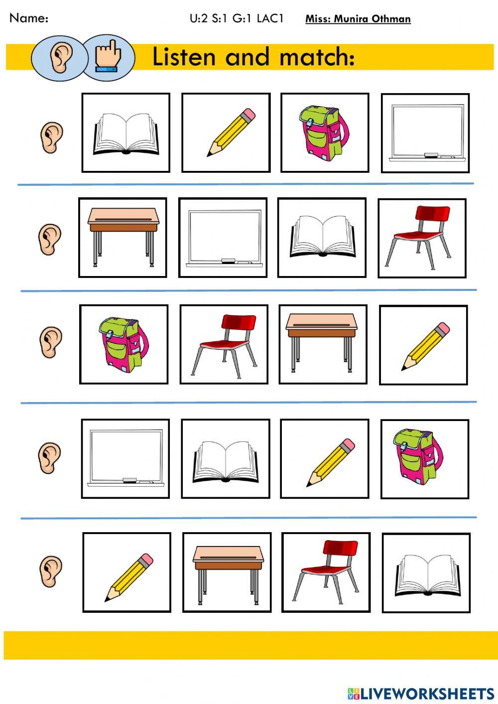 Listen and choose the correct picture (U2G1S1)