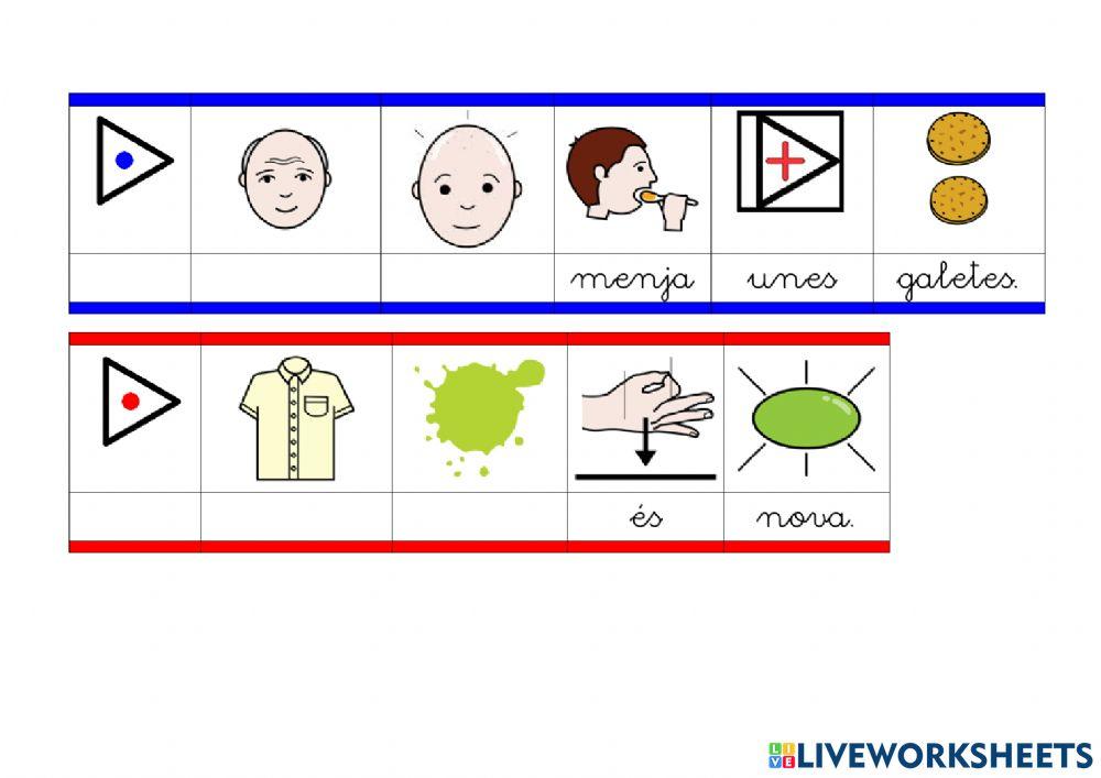 Escriure subjectes i predicats. (amb so)