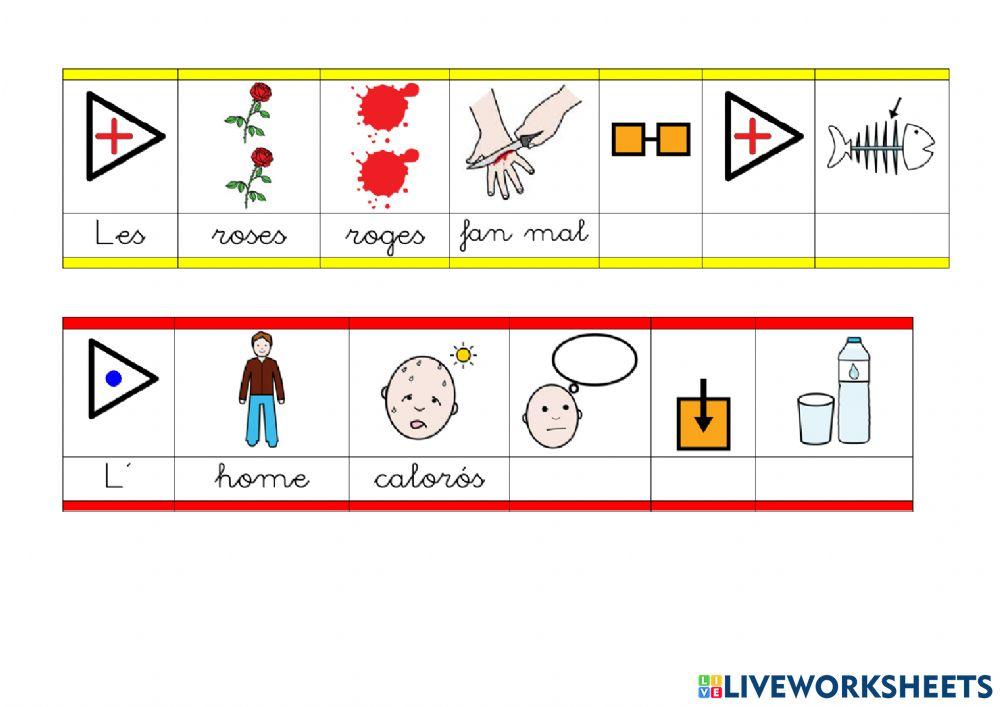 Escriure subjectes i predicats. (amb so)