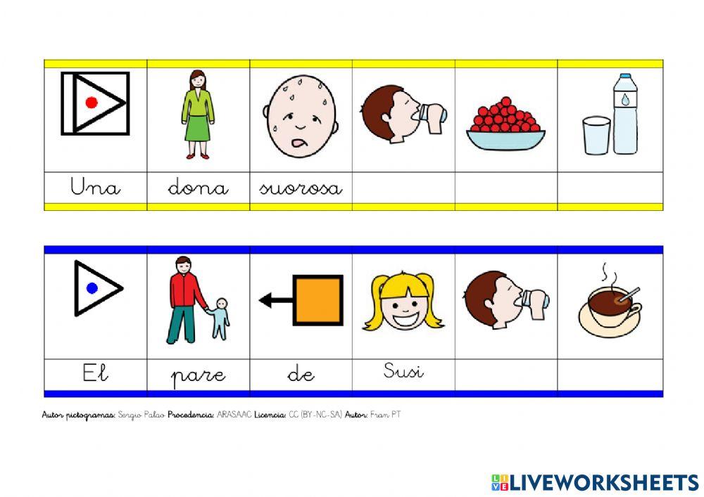Escriure subjectes i predicats. (amb so)