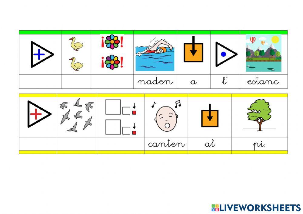 Escriure subjectes i predicats.