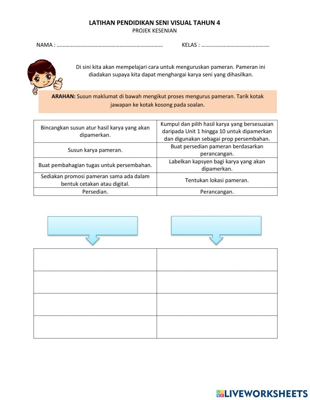 Projek kesenian tahun 4