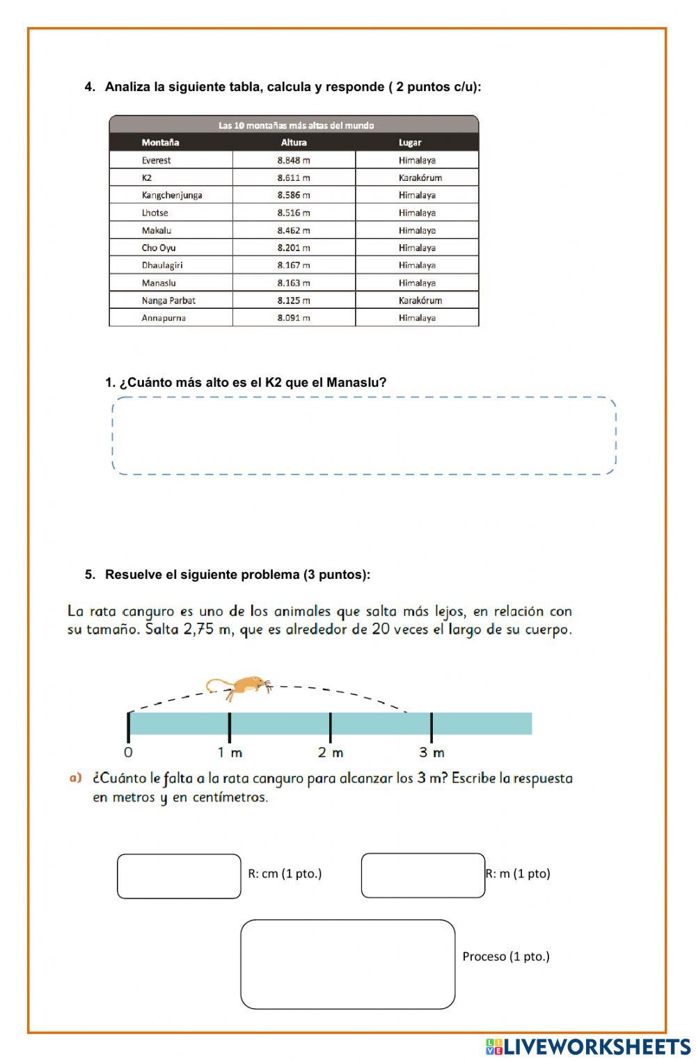 Evaluación medición