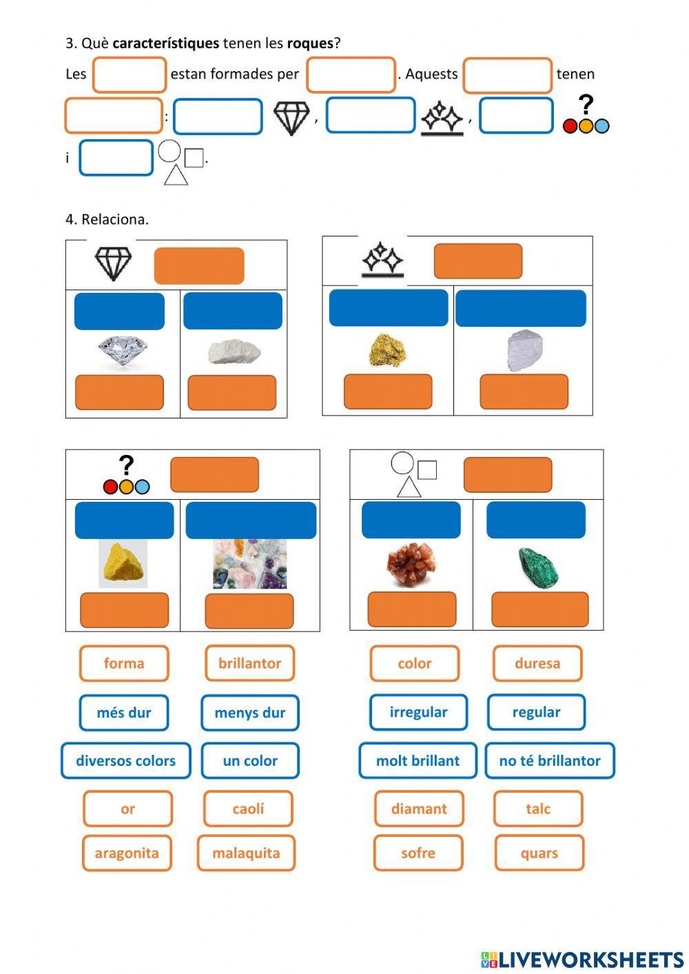 Les roques i els minerals. Les propietats dels minerals