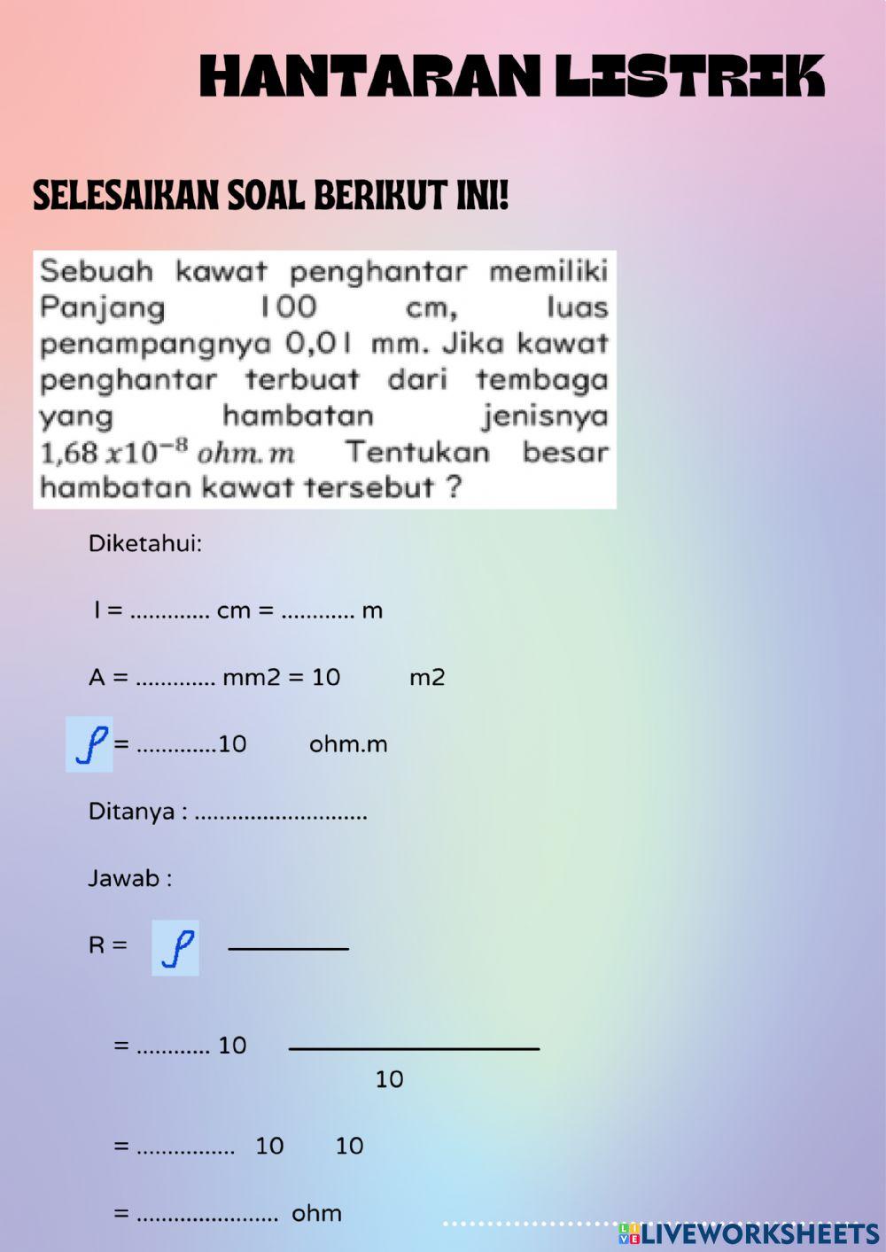 PH 1 Arus Listrik & Hantaran Listrik