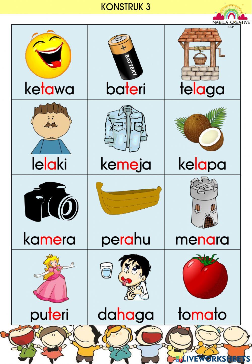 memadankan gambar dengan perkataan