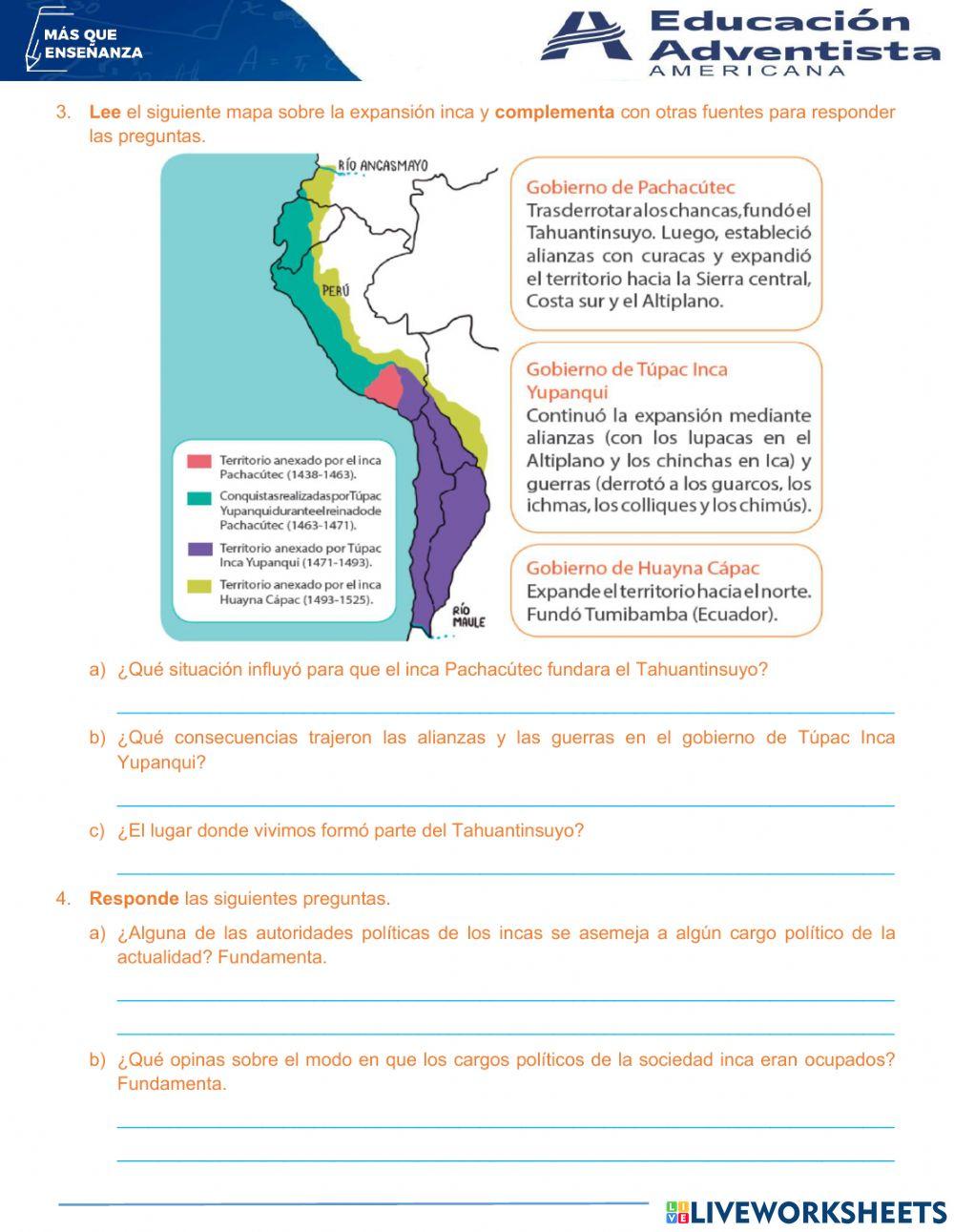 Organización política del Imperio Inca