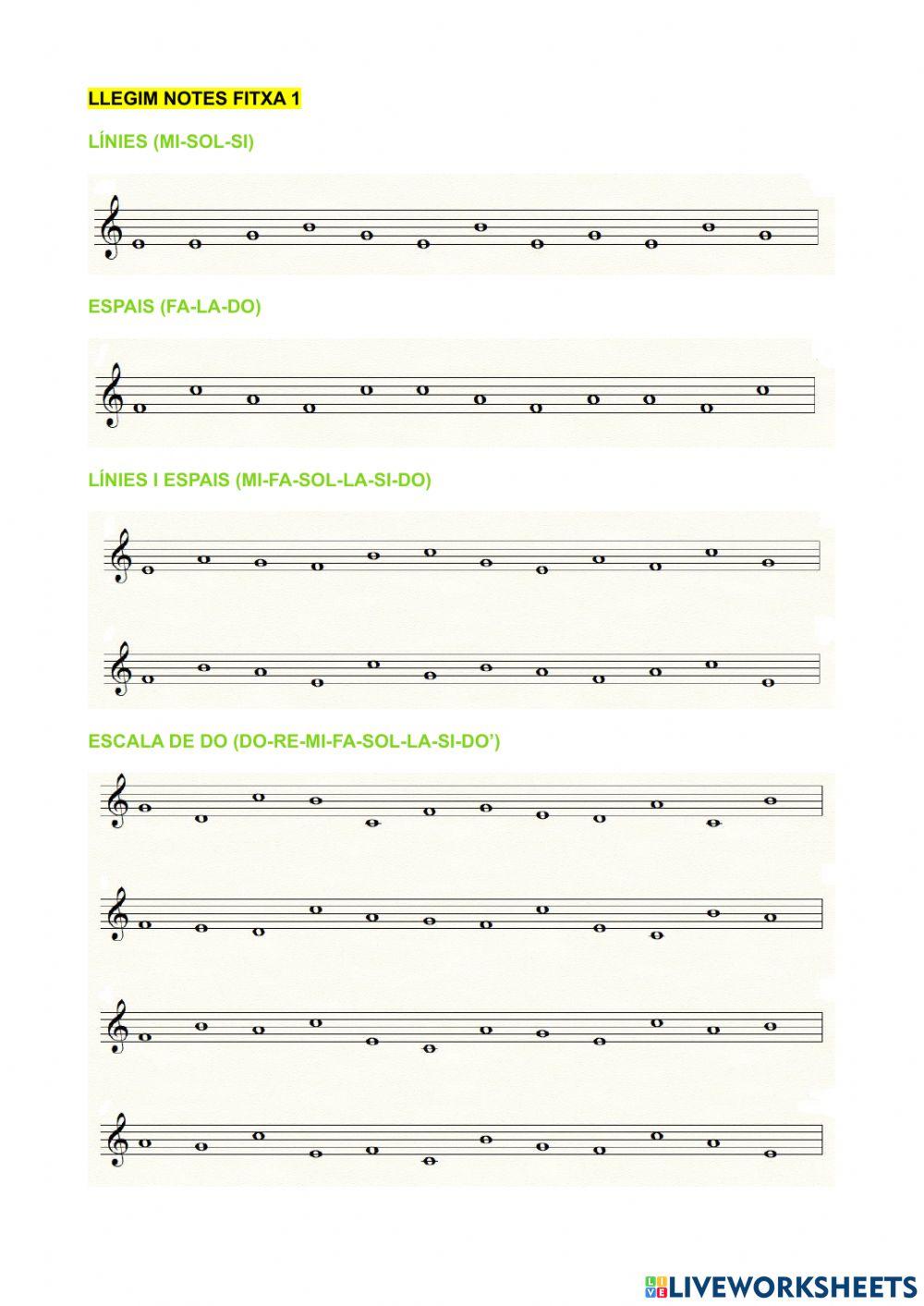 Llegim notes fitxa 1