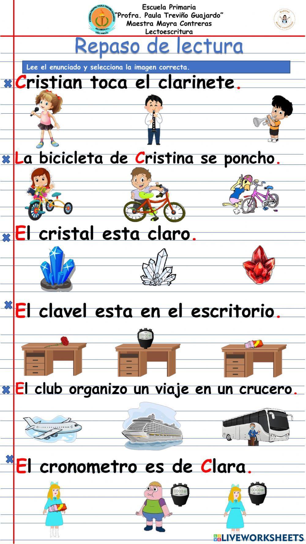 Silabas trabadas Cl y Cr