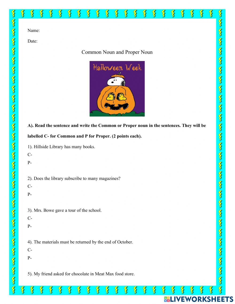 Common and Proper Nouns