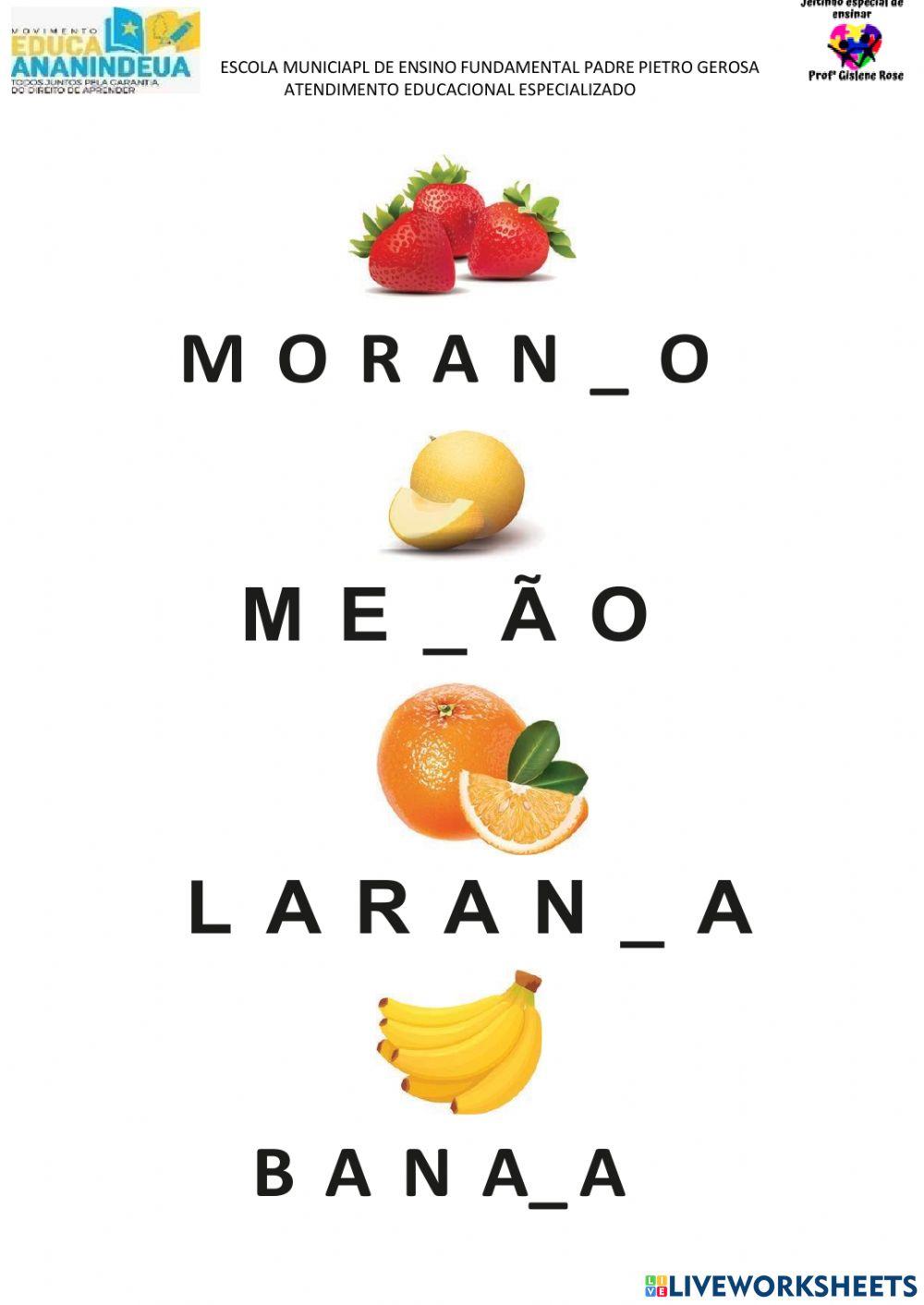 Complete com as letras