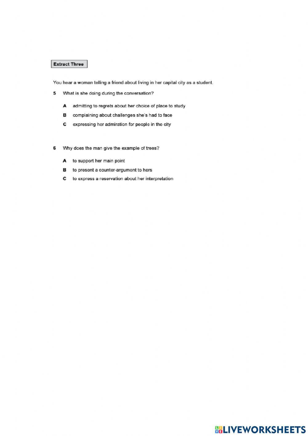 CAE part 1 listening