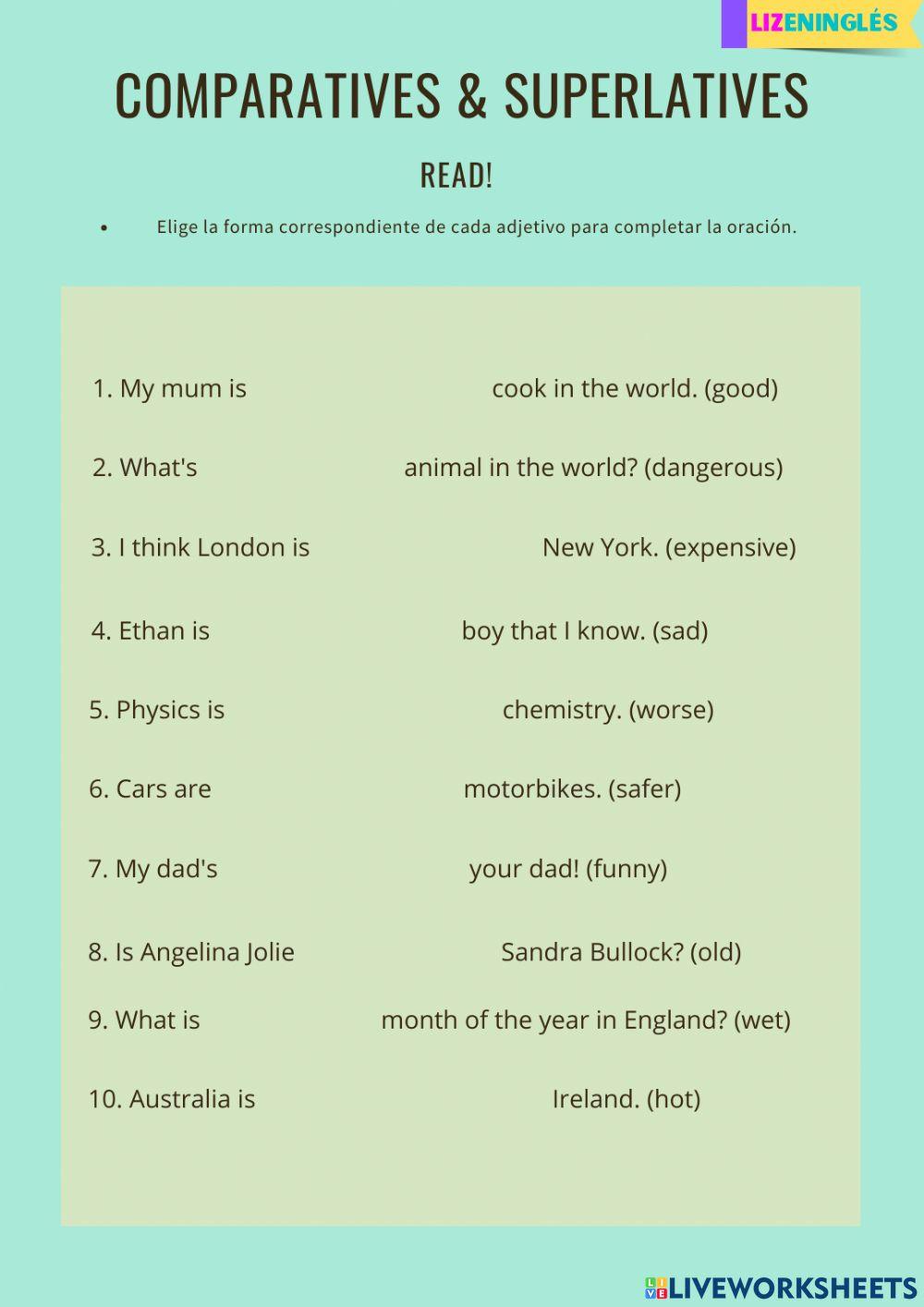Comparative & Superlatives