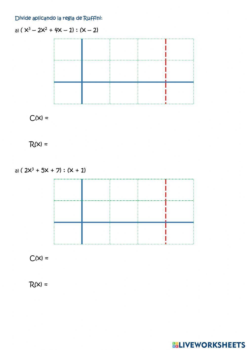 División de polinomios
