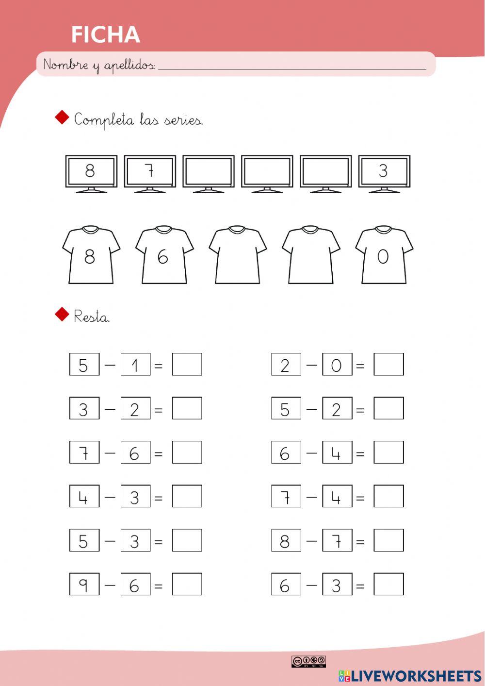 Ficha de matemáticas