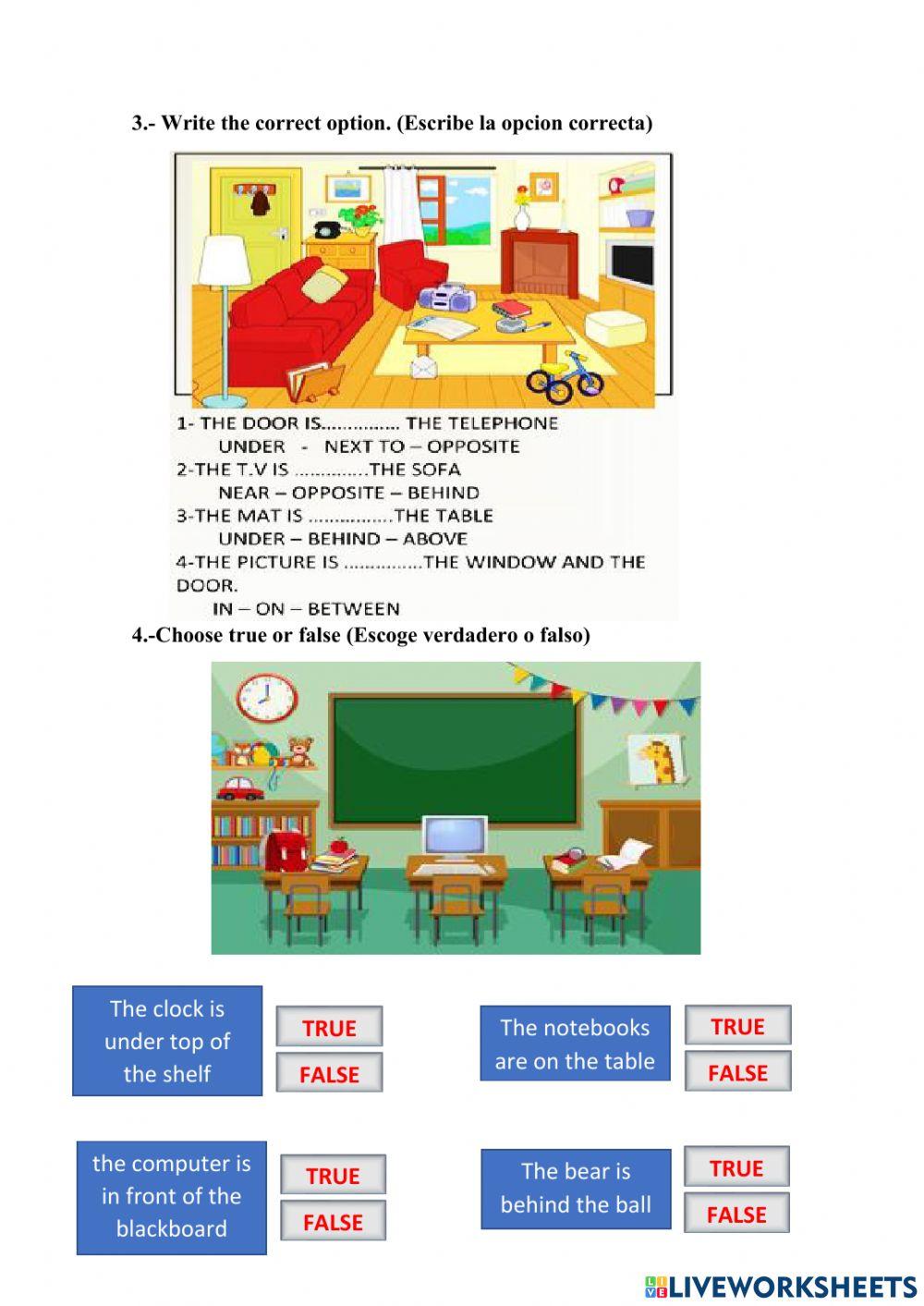 Preposiciones de lugar