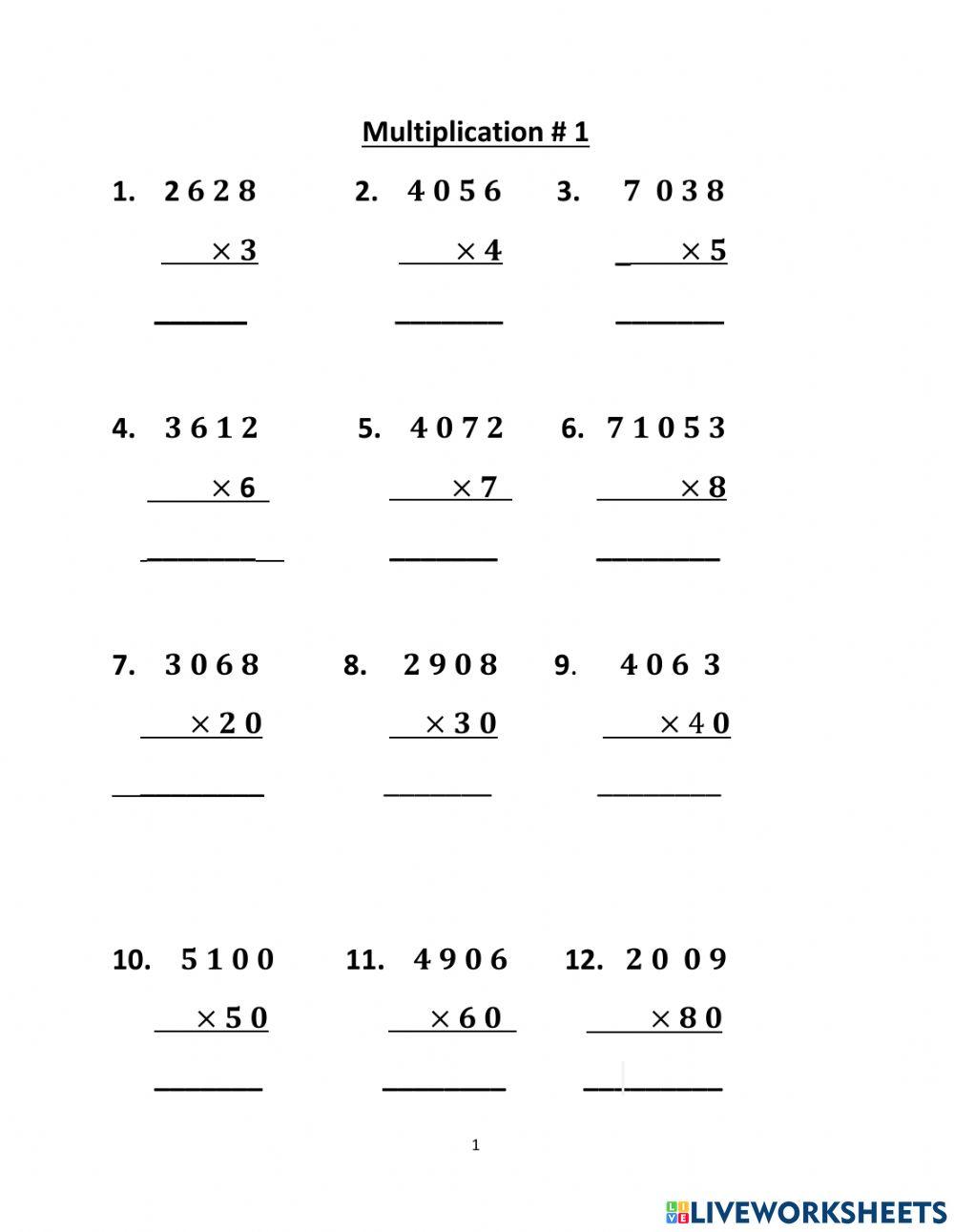 Multiplication - 1