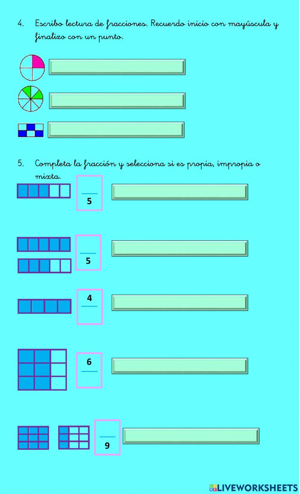 Números decimales y fracciones