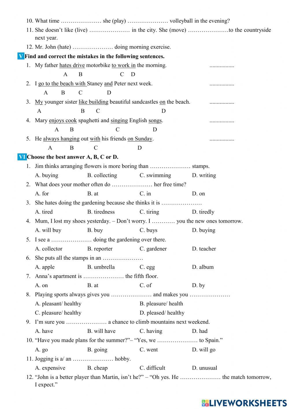 Revision unit 1 - e7