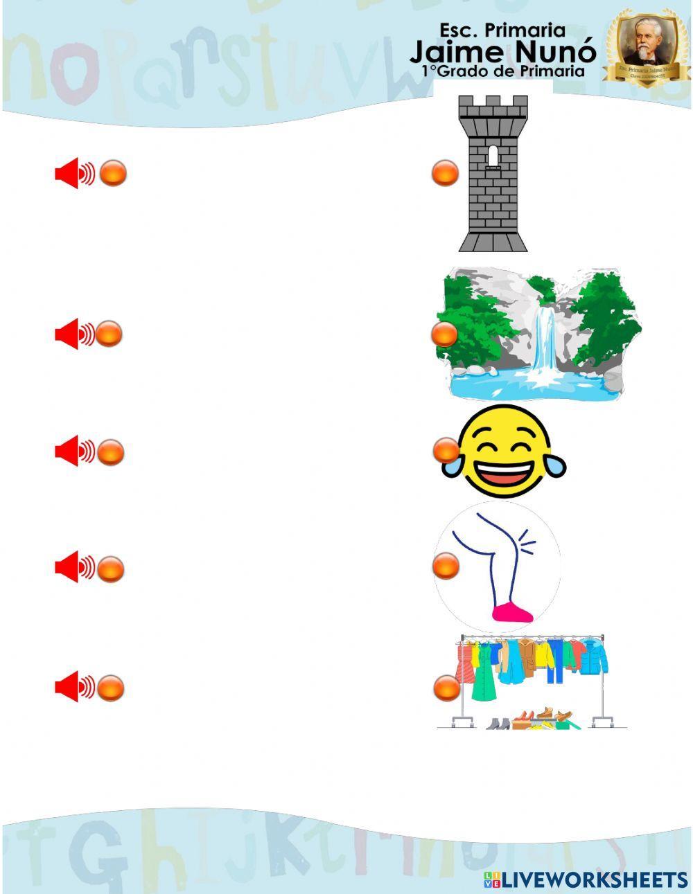 Escucha el audio y unelo con la imagen