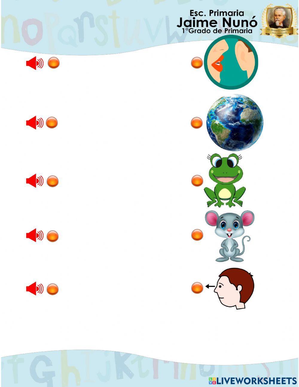Escucha el audio y unelo con la imagen