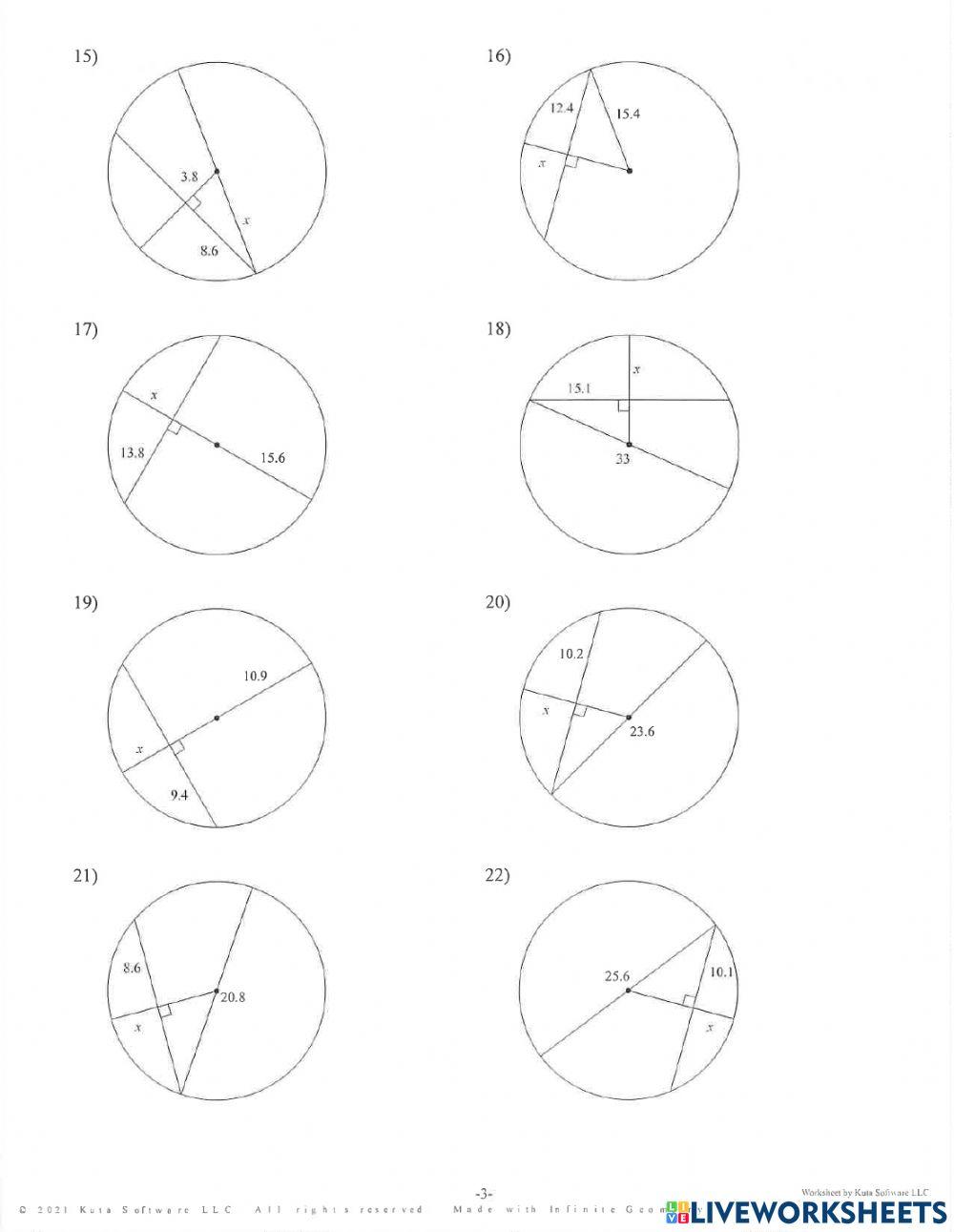Circle:  arcs and chords