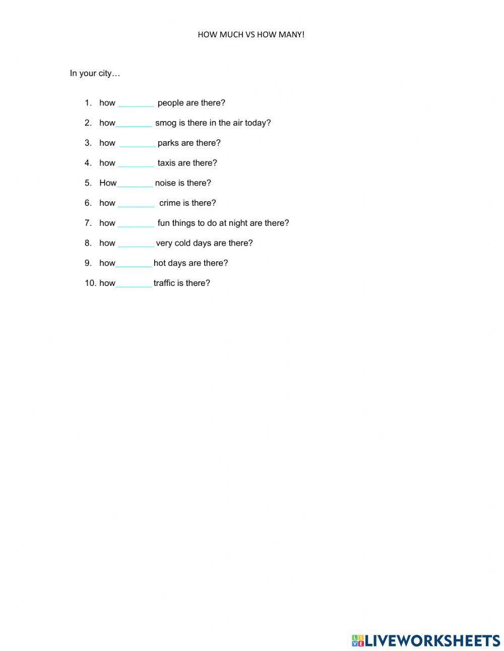 How much vs how many