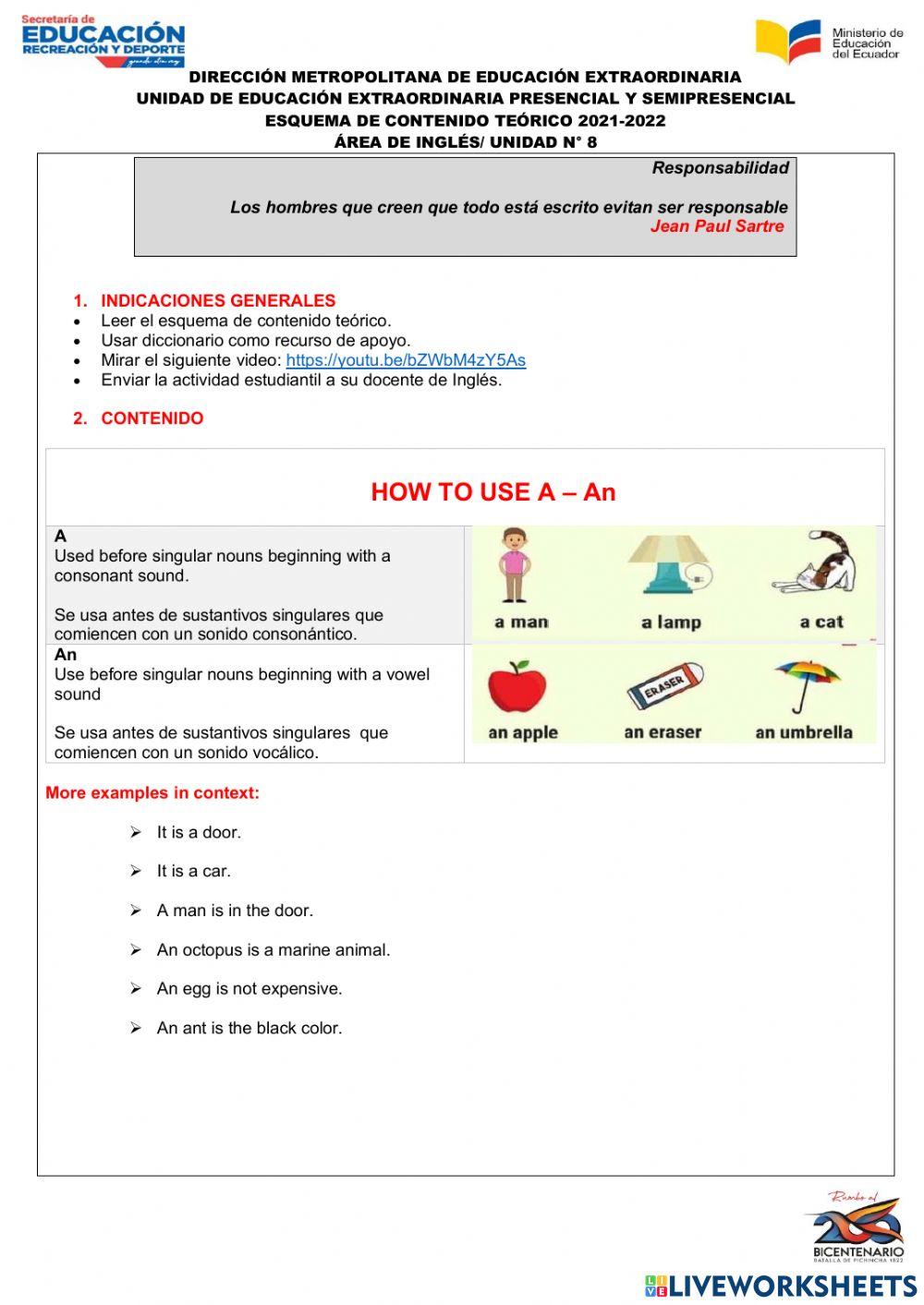 UNIDAD 8 Inglés The demonstratives