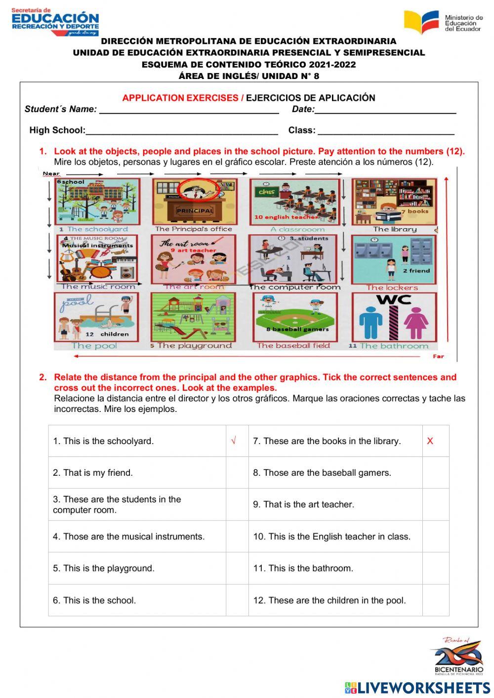 UNIDAD 8 Inglés The demonstratives