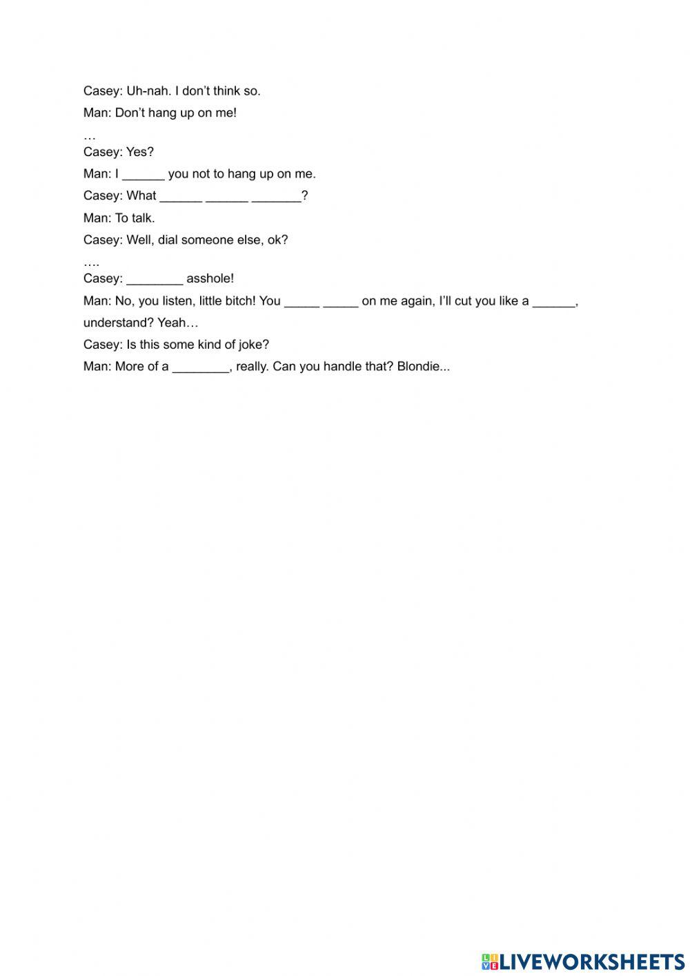 Scream, opening scene