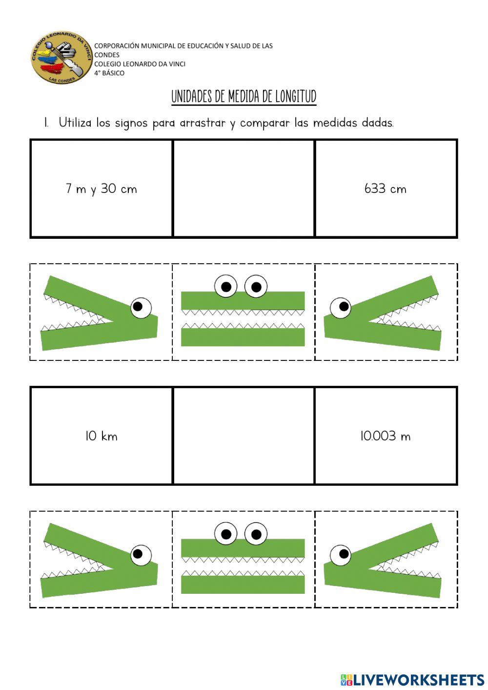 Comparando unidades de medida de longitud