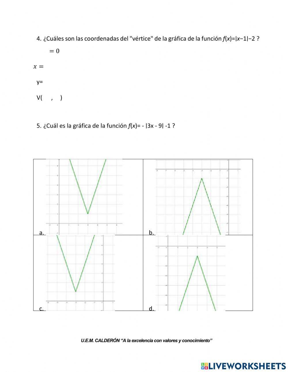 Función Valor Absoluto
