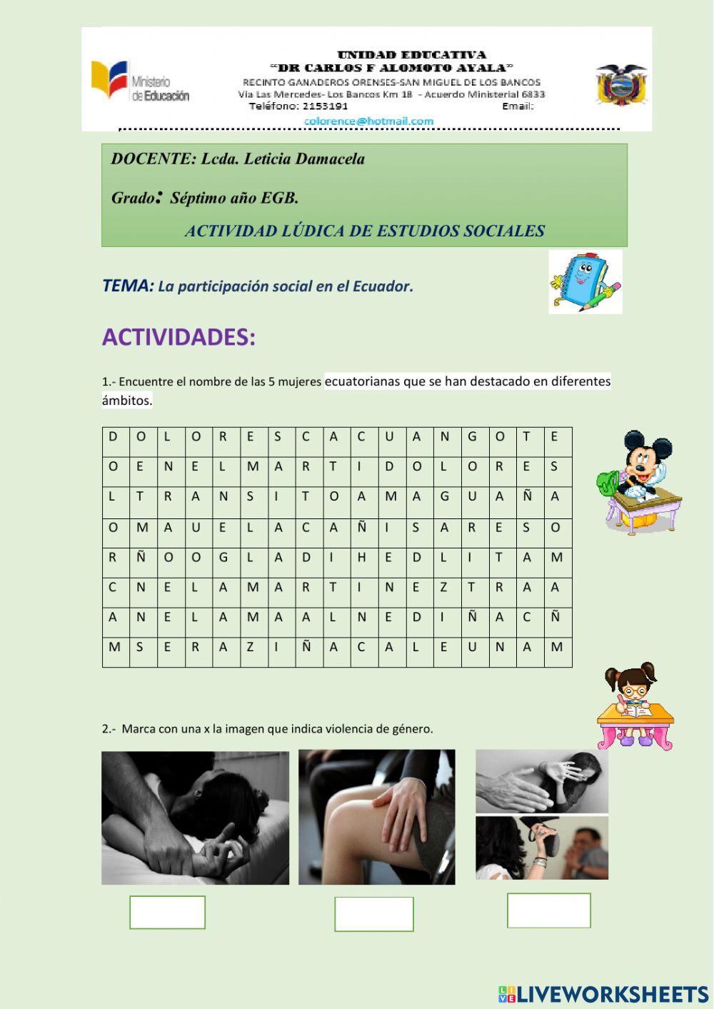 Mujeres Ecuatorianas, ejemplo de lucha