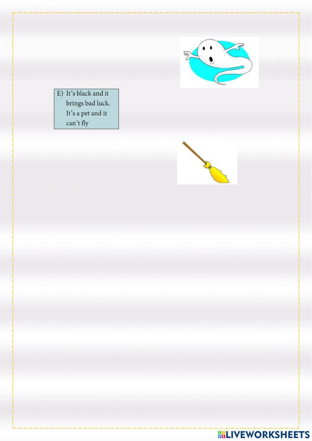 Halloween matching exercise