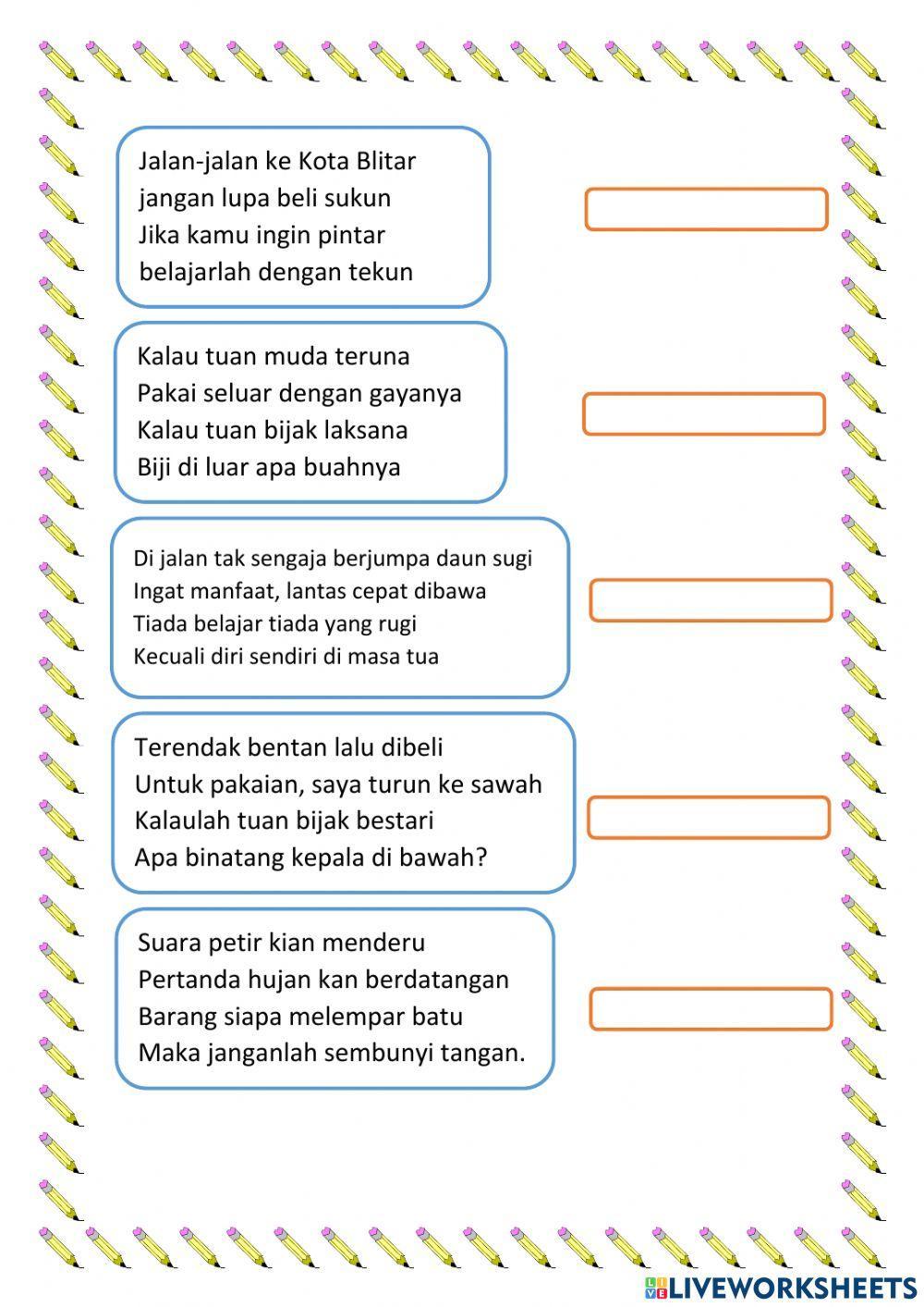 Jenis-jenis pantun