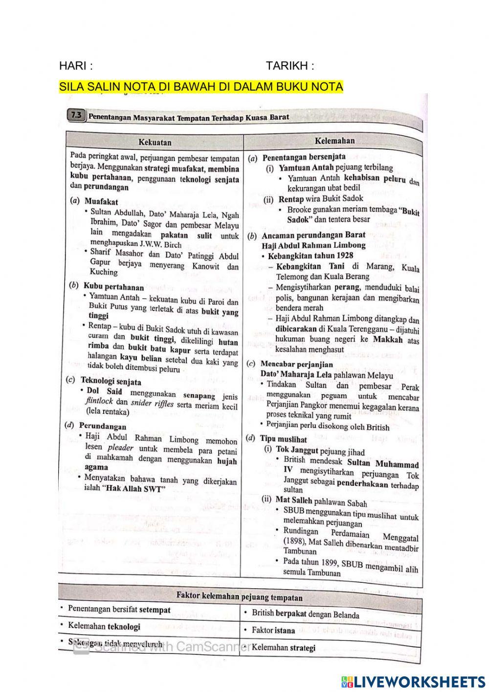 Bab 7 : Penentangan Masyarakat Tempatan
