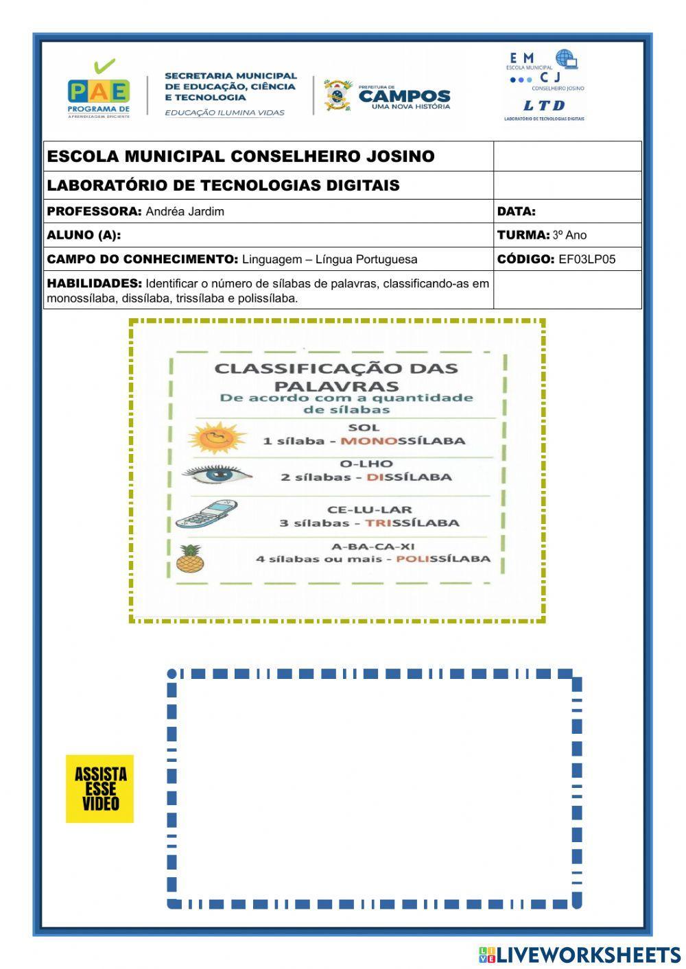 Classificação silábica