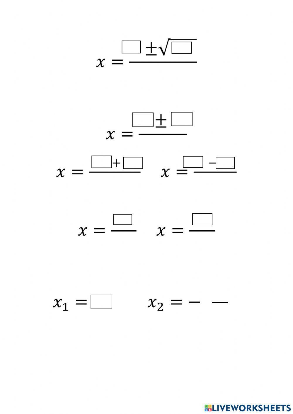 Ecuaciones de 2do grado