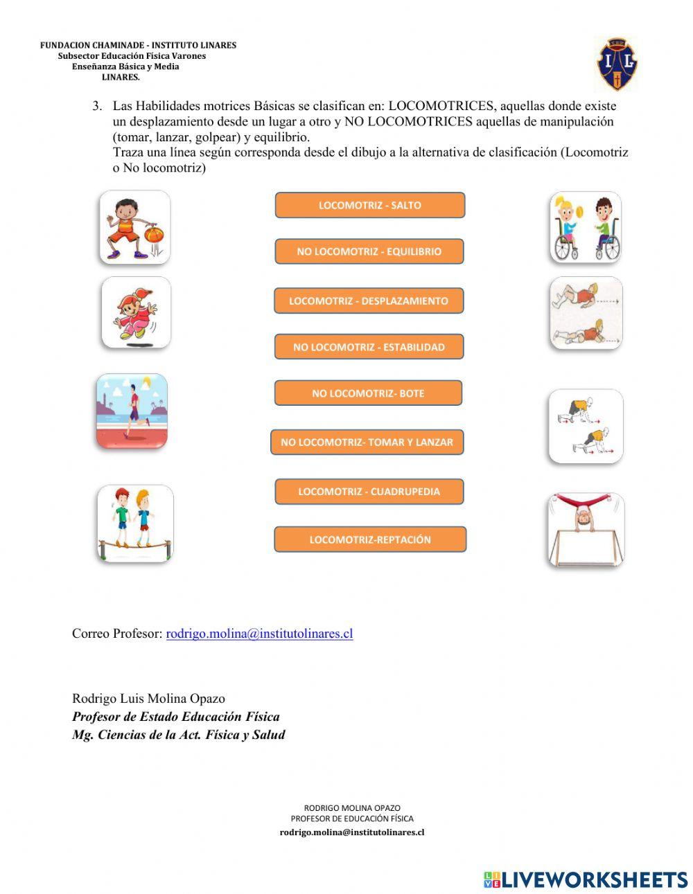 Ficha Única E. Física Luciano Espinoza Méndez 8° B I. Linares 2021