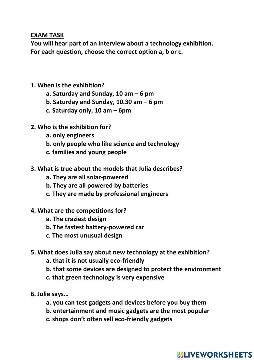 Listening Unit 9 High-Tech World